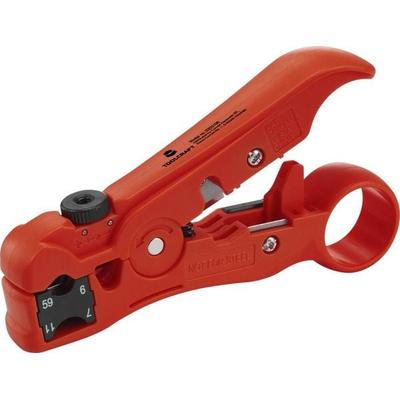 TOOLCRAFT TO-6609318 HSK-4132 Abisolierzange Geeignet für Koaxialkabel, Rundkabel