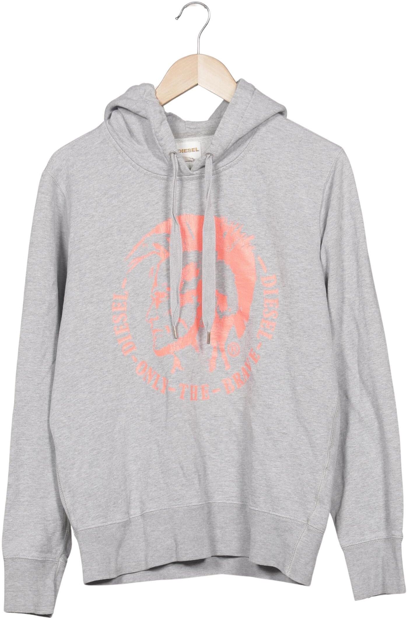 Diesel Herren Kapuzenpullover, Grau, Gr. M, Baumwolle - Second Hand