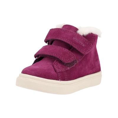 Stiefelette GEOX "Geox Stiefelette Veloursleder", Damen, Gr. 24, Textil, lila, Veloursleder, Schuhe Stiefelette