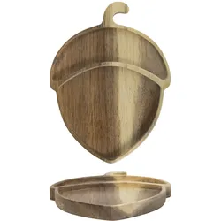 Tablett EICHEL (LBH 20x15x2 cm) - braun - LBH 20x15x2 cm
