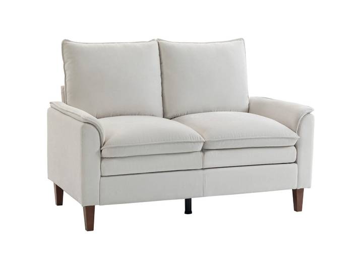 Homcom 2-Sitzer-Sofa Chenille Cremeweiß, 84x95x146 cm, Wohnzimmer, Sofas & Couches, Sofas, 2-Sitzer Sofas