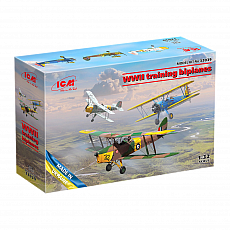 ICM - WWII Training Doppeldecker - Bü 131D + DH.82A Tiger Moth + Stearman PT-17 - 1:32 - 277 Teile 306592