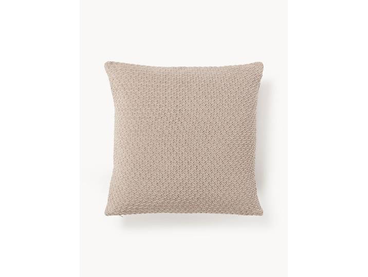 Zacht gebreide chenille kussenhoes Everly