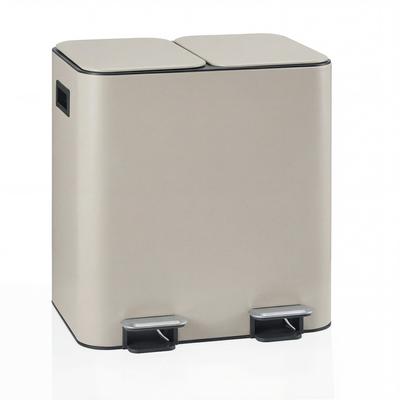 Abfallsammler / Mülltrennsystem Clean 10 - 30L (2x15L) Stahl beige hjh OFFICE