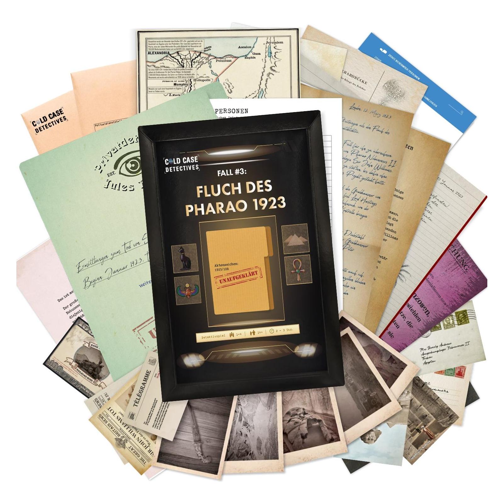 X-scape Cold Case Detectives - Fluch des Pharao 1923 - Krimispiel (Deutsch, 1 - 4 Spieler) (MBT00009)