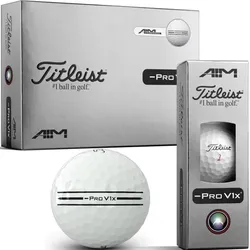 Titleist Pro V1x Left Dash Aim Golfball 26 12er weiss