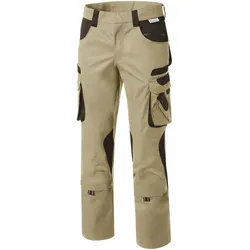 Pionier, Arbeitshose, Bundhose Damen TOOLS, 285 g/m2, beige/braun, Gr. 46 (46)