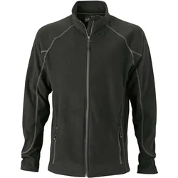 James & Nicholson Herren Struktur Fleece Jacke Fleece-Jacke JN597 black/carbon 3XL