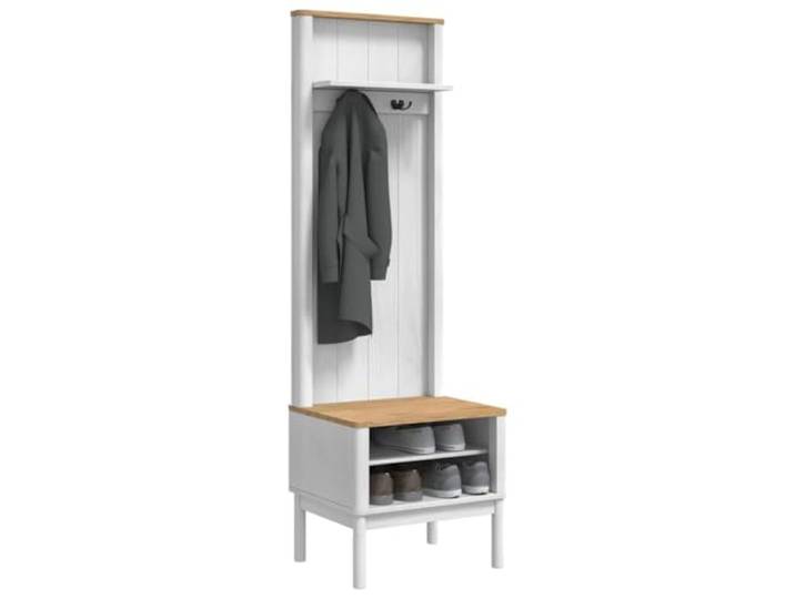 KTHLBRH Floro Schrank weiß 50 x 40 x 158 cm Modernes Design, glatte Oberfläche, für Eingangsbereich, kompakte Struktur