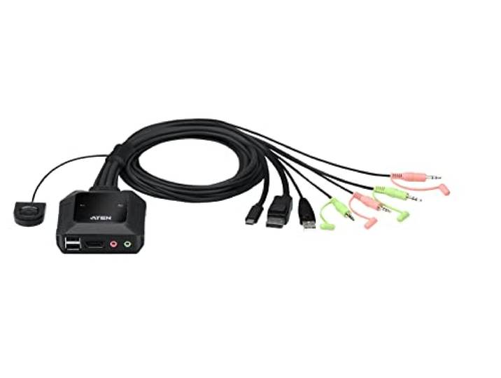 ATEN 2-poorts USB-C DisplayPort hybride kabel KVM-switch