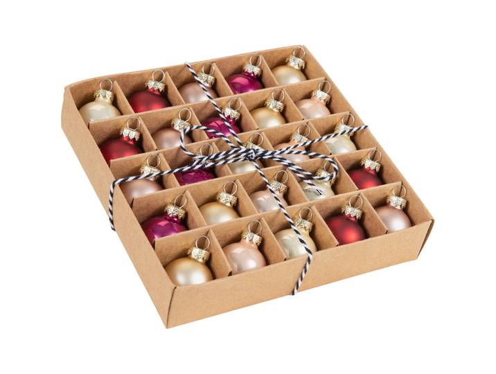 Weihnachtskugel Winter Tales rot Glas - Weihnachtskugel
