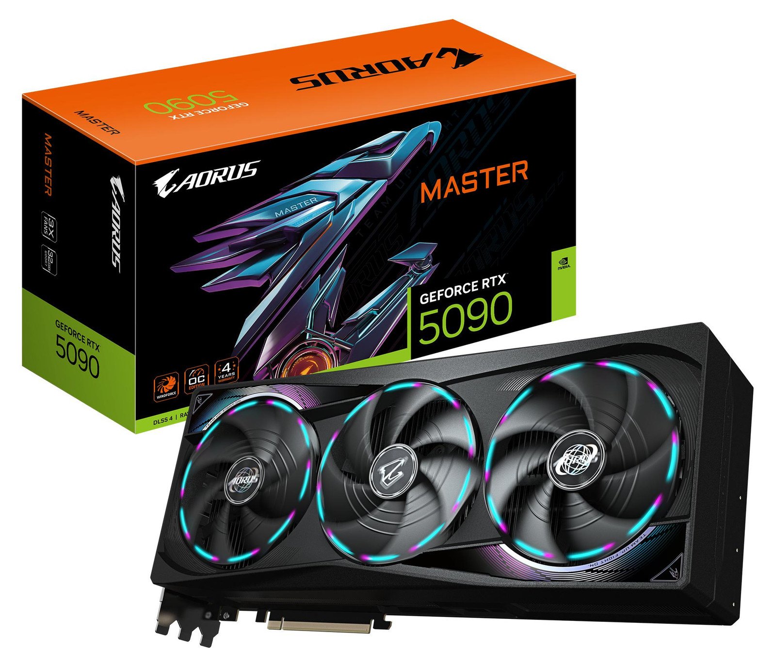 Gigabyte AORUS GeForce RTX 5090 MASTER 32G Overgeklokte videokaart