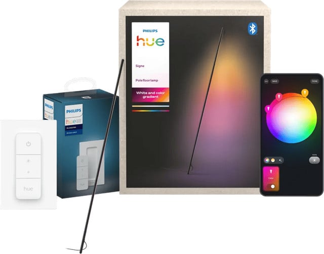 Philips Hue Signe Tube Vloerlamp met dimmer