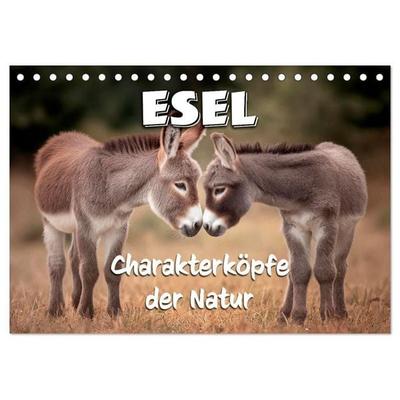 Esel - Charakterköpfe der Natur (Tischkalender 2027 DIN A5 quer), CALVENDO Monatskalender