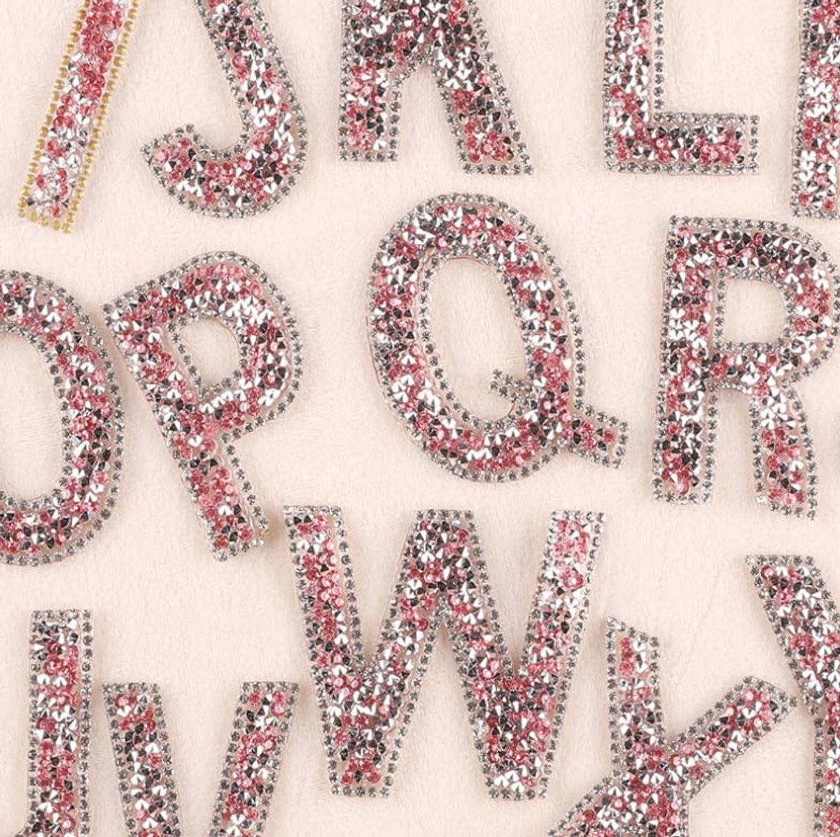Glitter Strass Alfabet Stickers - Zelfklevende A-Z Woorden Stickers voor DIY Craft