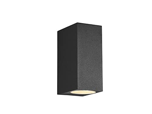 Trio Leuchten Roya Outdoor wandlamp aluminium zwart/grijs up en down