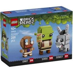 LEGO BrickHeadz Die Figuren Shrek, Donkey und Gingy (40923, LEGO Brickheadz)