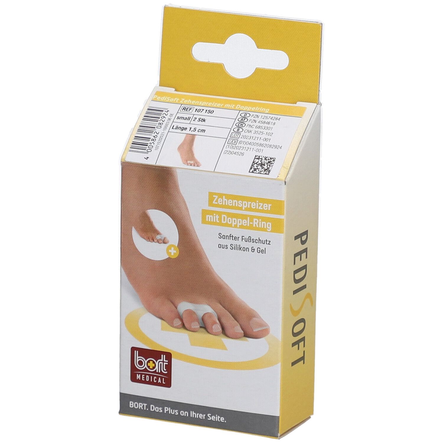 Bort PediSoft Zehenspreizer S m doppel Ring 1 Paar 2 St Bandage(s)