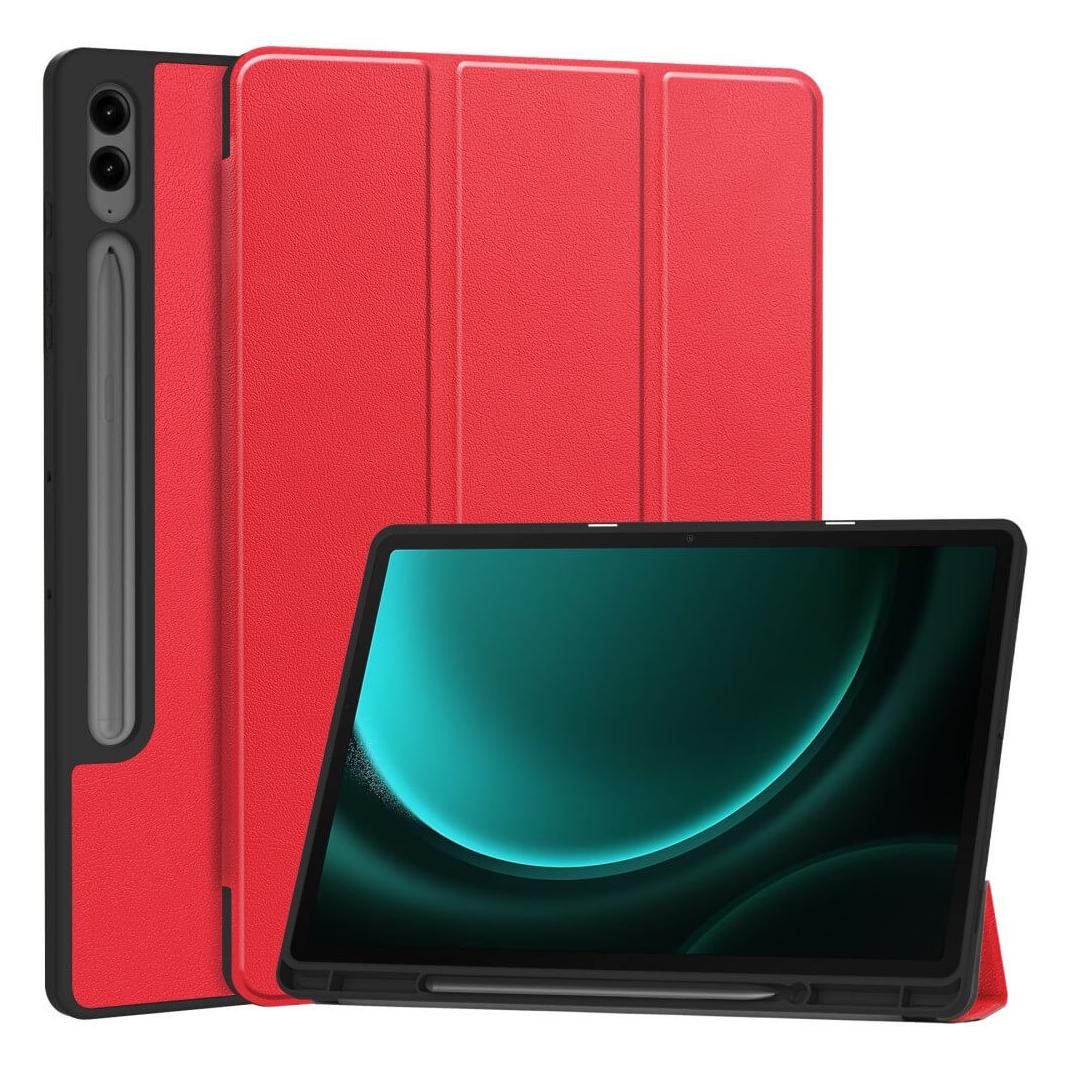 Cover-Discount Galaxy Tab S9+ / S9 FE+ - Smart Case Silikon rot (Samsung Galaxy Tab S10+, Samsung Galaxy Tab S9 FE, Samsung Galaxy Tab S9+) (660204539F)