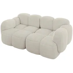 2-SITZER modulares Sofa Miko-S1 214x118x75 cm Creme Cord