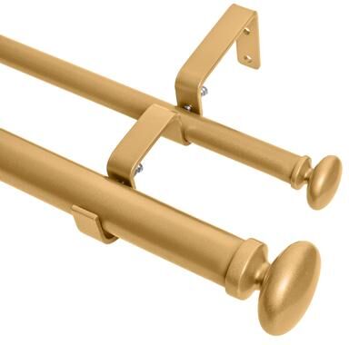 Meriville 1-Inch Diameter Prima Telescoping Double Window Treatment Curtain Rod