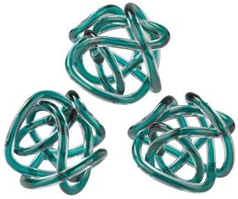 Atlas Lighting and Home Atlas Glass Knot Set of 3 Decorative Accessory