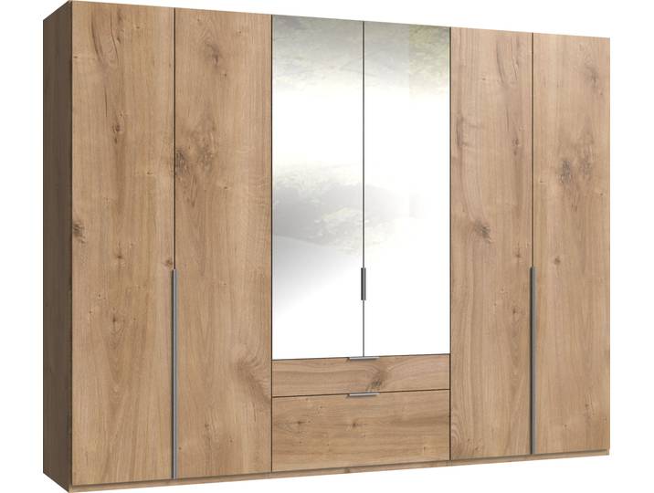 Kleiderschrank, Braun, 270x208 cm, Spanplatte & Glas, Mit Spiegeltüren, Modern, Wimex