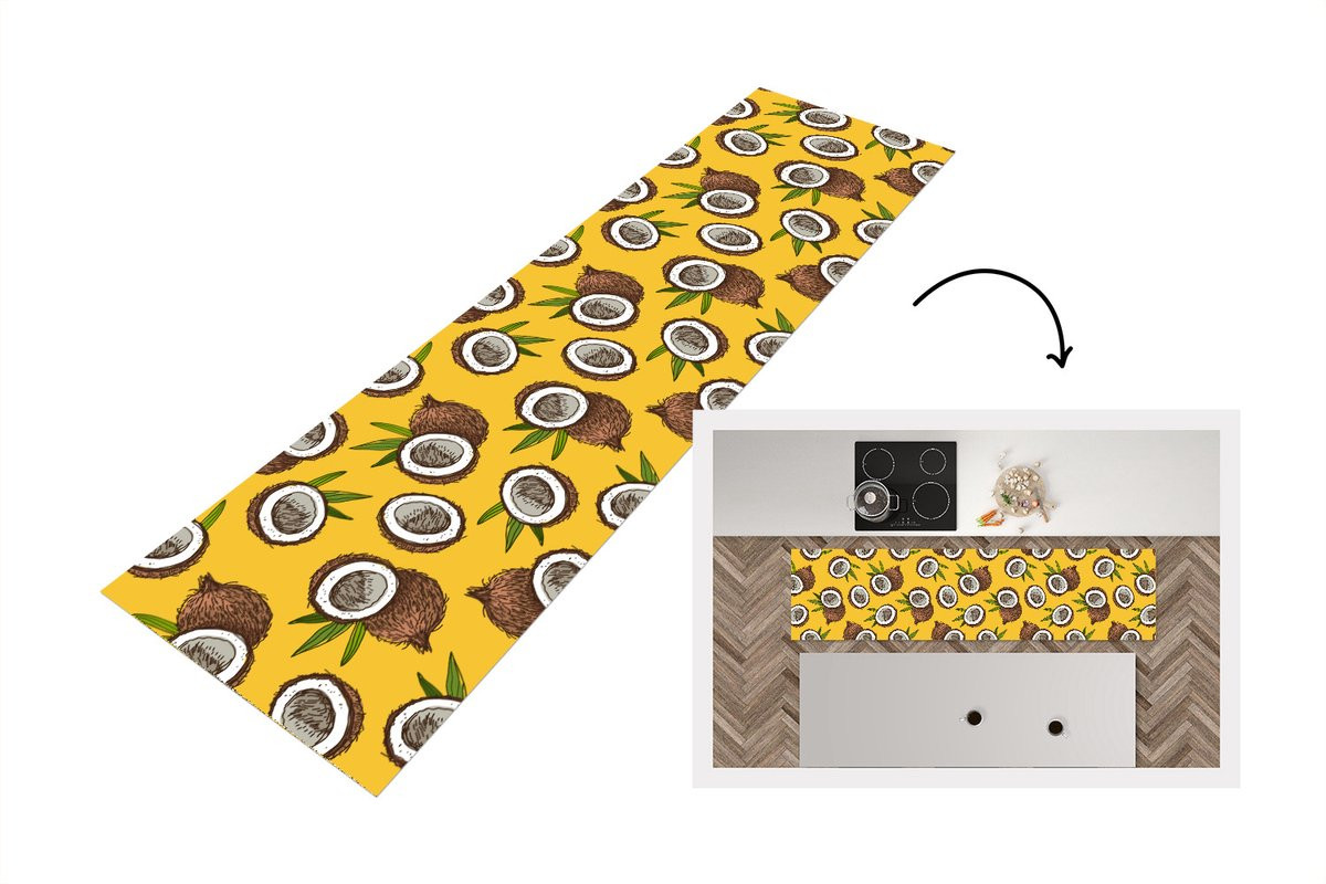 KitchenYeah Keukenloper Hawaii Tropisch Bladeren - Vinyl - 240 x 60 cm