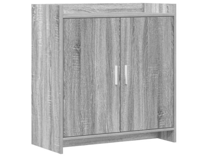 TEKGHUT Sideboard Grau Sonoma 72 x 36 x 80 cm Holzwerkstoff Metallgriffe, rechteckige Form, Esszimmer, Wohnzimmer, Flur, kompakte Räume, einfache Pflege