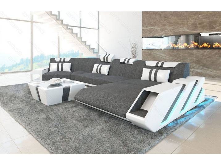 Sofa Apollonia C-Form in Stoff