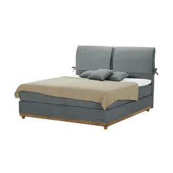 SKAGEN STUDIO Boxspringbett   ¦ grau ¦ Maße (cm): B: 164 H: 124