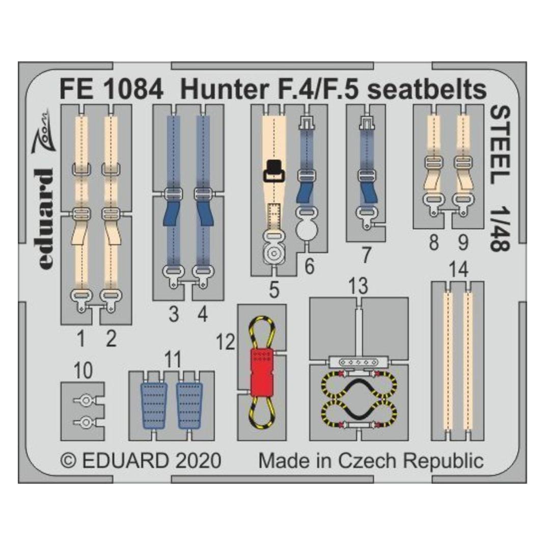 Eduard Hunter F.4/F.5 seatbelts STEEL for Airfix (FE1084)