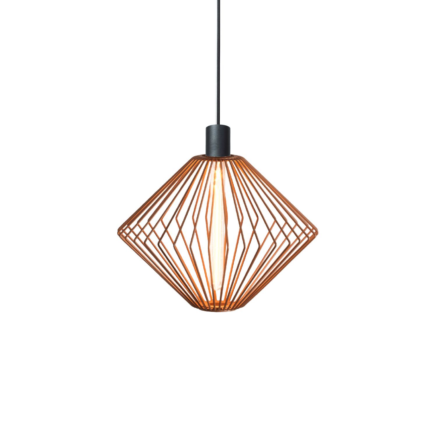 Wever & Ducré Pendelleuchte WIRO 1.1 DIAMOND CEILING SUSP E27 P 2.6m cableKupferstahl 2,6 m Zuleitung 2441E0P0 5404037321018