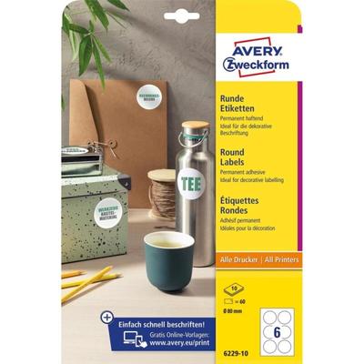 AVERY Zweckform Kennzeichnungs-Etiketten, Durchmesser: 80 mm