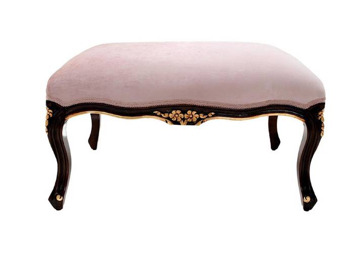 Xlmoebel Hocker Textil Sitzbank mit Ottomane in elegantem Design und Komfort (Hocker, Hocker), Hergestellt in Europa