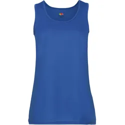 Fruit of the Loom Performance Vest Lady-Fit Damen Tank Top Sport Shirt Fitness NEU, royal, 2XL