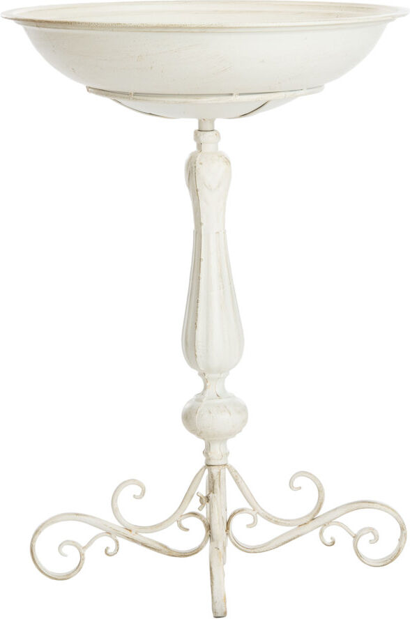 Astoria Grand Orian Bird Bath Pearl White 22cm H X 9cm W X 22cm D