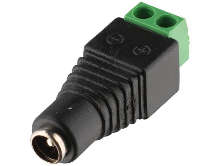 Goobay Terminal Block 2-pin > DC socket (5.50 x 2.10 mm) - screw fastening