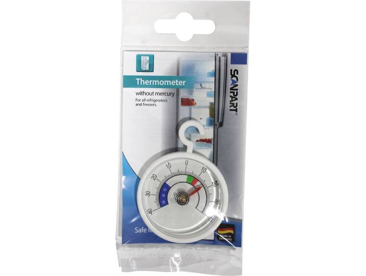 Scanpart koelkast thermometer analoog - Ook geschikt voor vriezer - Analoge koelkastthermometer - Meetbereik temperatuur -40°C tot +40°C