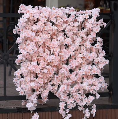 Inspire Curations 180cm Artificial Cherry Blossom Garland Romantic Sakura Vine For Wedding & Home Decor 4pcs White 1.8m