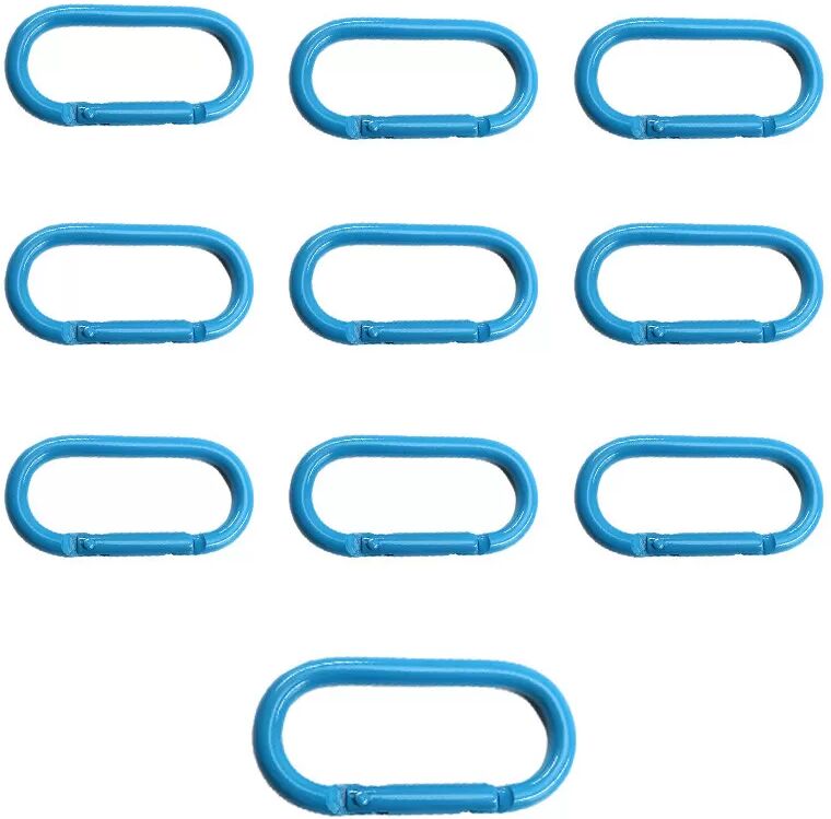 INF Pack de 10 mousquetons Bleu