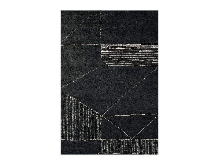BAXTER tapis BERBÈRE 300x120 cm [DERNIÈRE PIÈCE] (Pattern A, gris foncé - Tissu)
