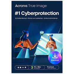 Acronis True Image Premium Abonnement 3 Computer + 1 TB Cloud-Speicher - Jahr