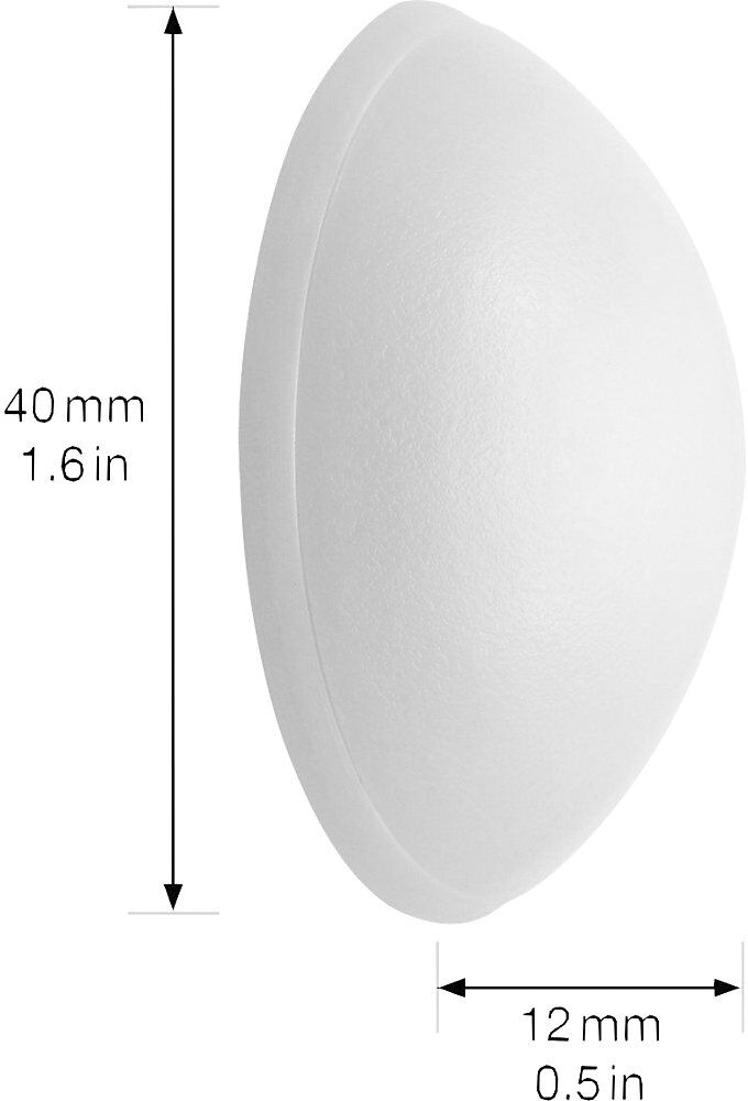 Wandpuffer, Beutel / Karte, Ø 40 mm, 5 Stk, Höhe 12 mm, weiß Wagner