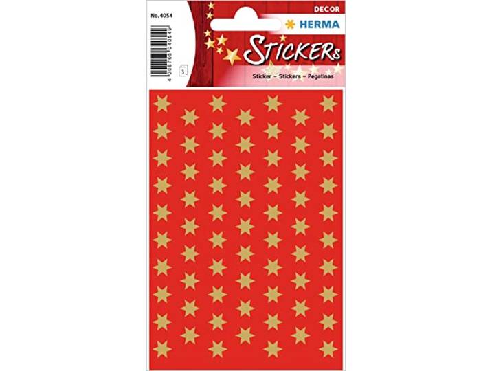 Sticker Herma DECOR, ster 8 mm goudfolie, PG/3Bl