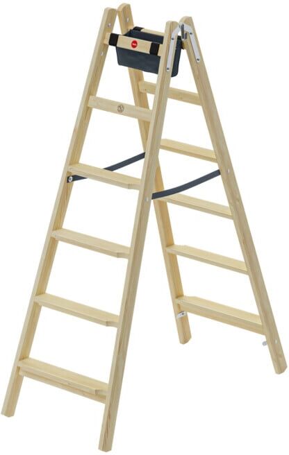 Hailo Échelle en bois Master H80 2x6 marches (8768601)
