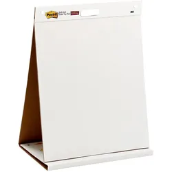 3M Post-it Super Sticky Meeting Chart Table Top Recycling, unliniert, Weiß, 6 Blöcke, 584 mm x 508 mm