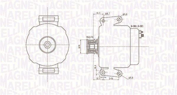 MAGNETI MARELLI 063731481010 Lichtmaschine Generator LiMa 115A 12V passend für MERCEDES-BENZ C-Klasse Limousine (W202) E-Klasse Limousine (W210)