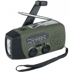 Fosco Radio awaryjne Outdoormen Edit. Solar-Dynamo (AM, FM), Radio, Schwarz, Grün