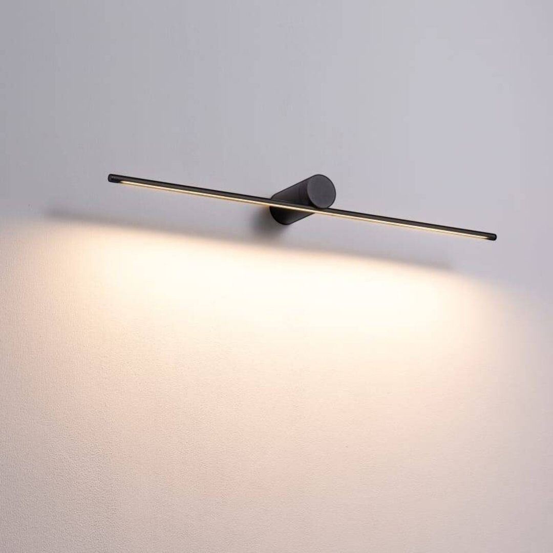UltraBeam 11 Watt LED Modern Wall Picture Light Fitting - 800mm Wide Black 6cm H X 80cm W X 12cm D